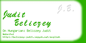 judit beliczey business card